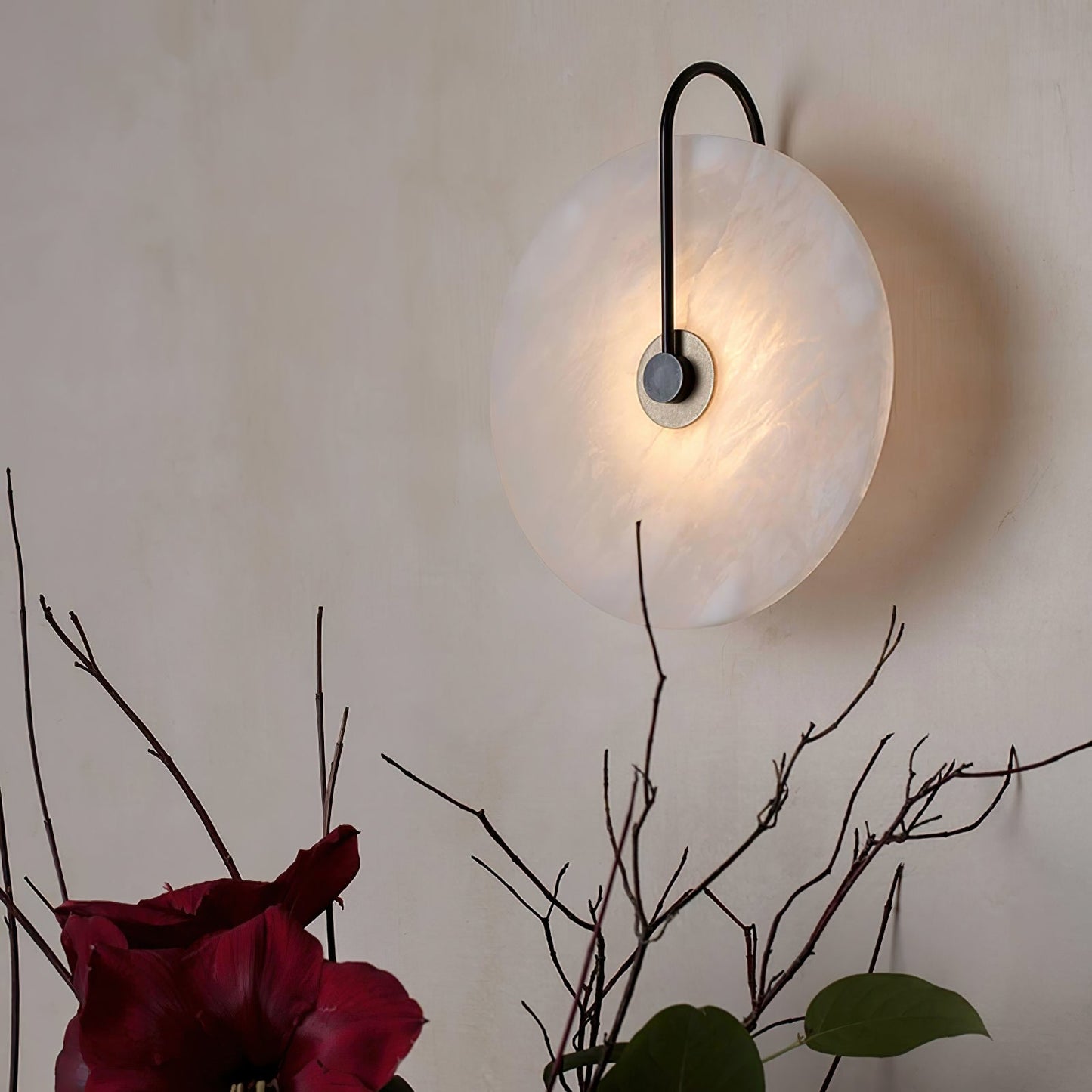 Vivolux | Weiße Alabaster-Wandlampe