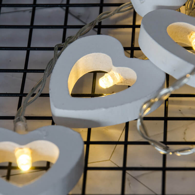 Vivolux | Holz-Herz-Lichterkette