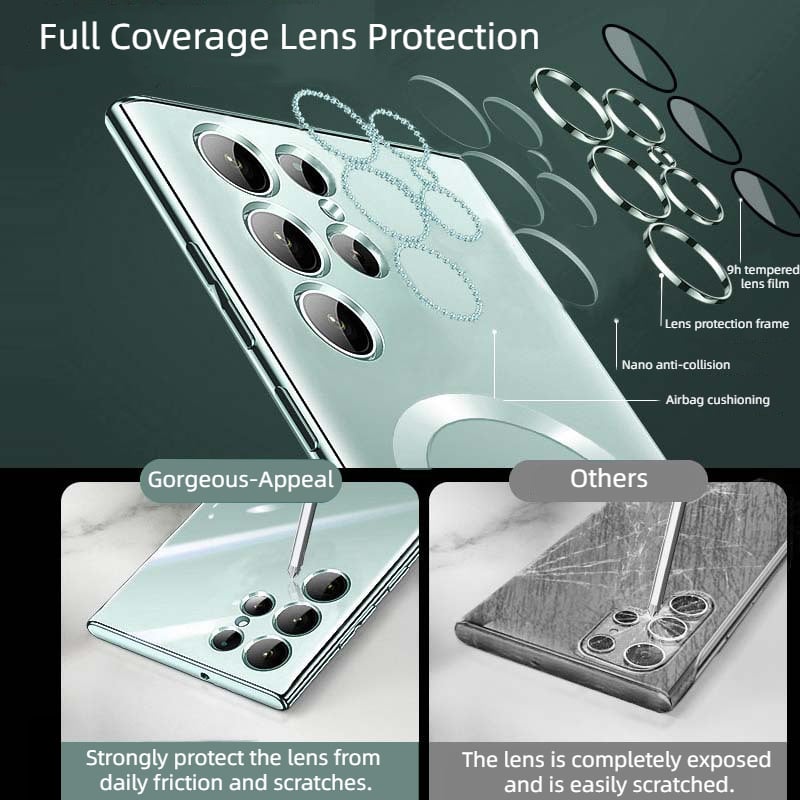 Vivolux | Transparente Luxus-Beschichtung Magnetische Abdeckung für Samsung