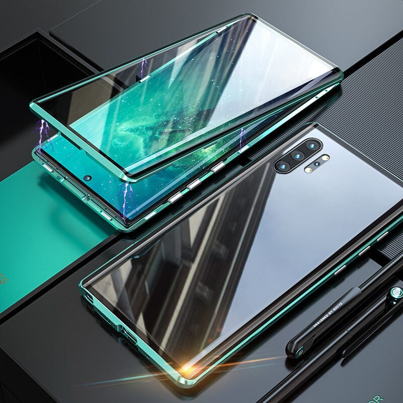 Vivolux | Magnetisches gehärtetes Glas doppelseitige Handyhülle für Samsung