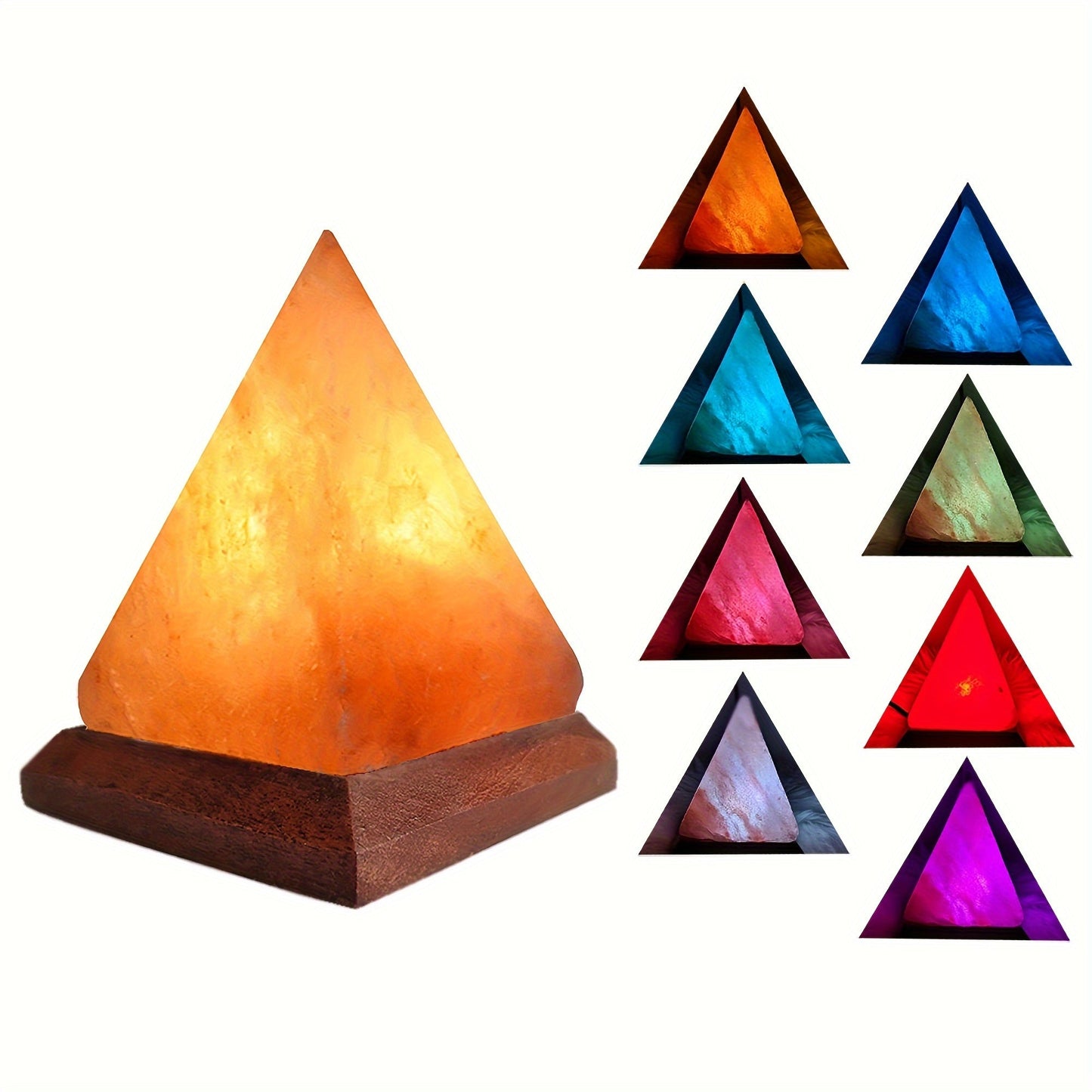 Vivolux | Salzlampe - Handgefertigte Himalaya-Salzlampe mit 8-Farben wechselndem LED, USB-betrieben