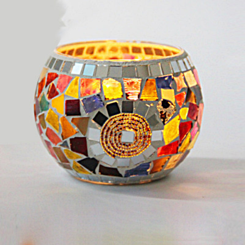Vivolux | Europäischer Retro Glas Mosaik Teelichthalter