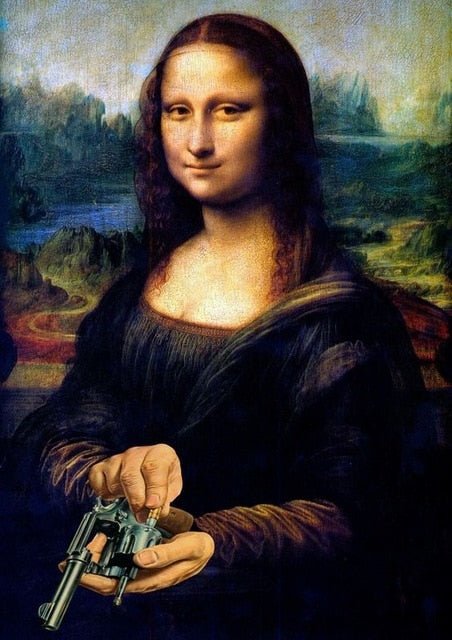 Vivolux | Ästhetisches Lustiges Mona Lisa Leinwandposter