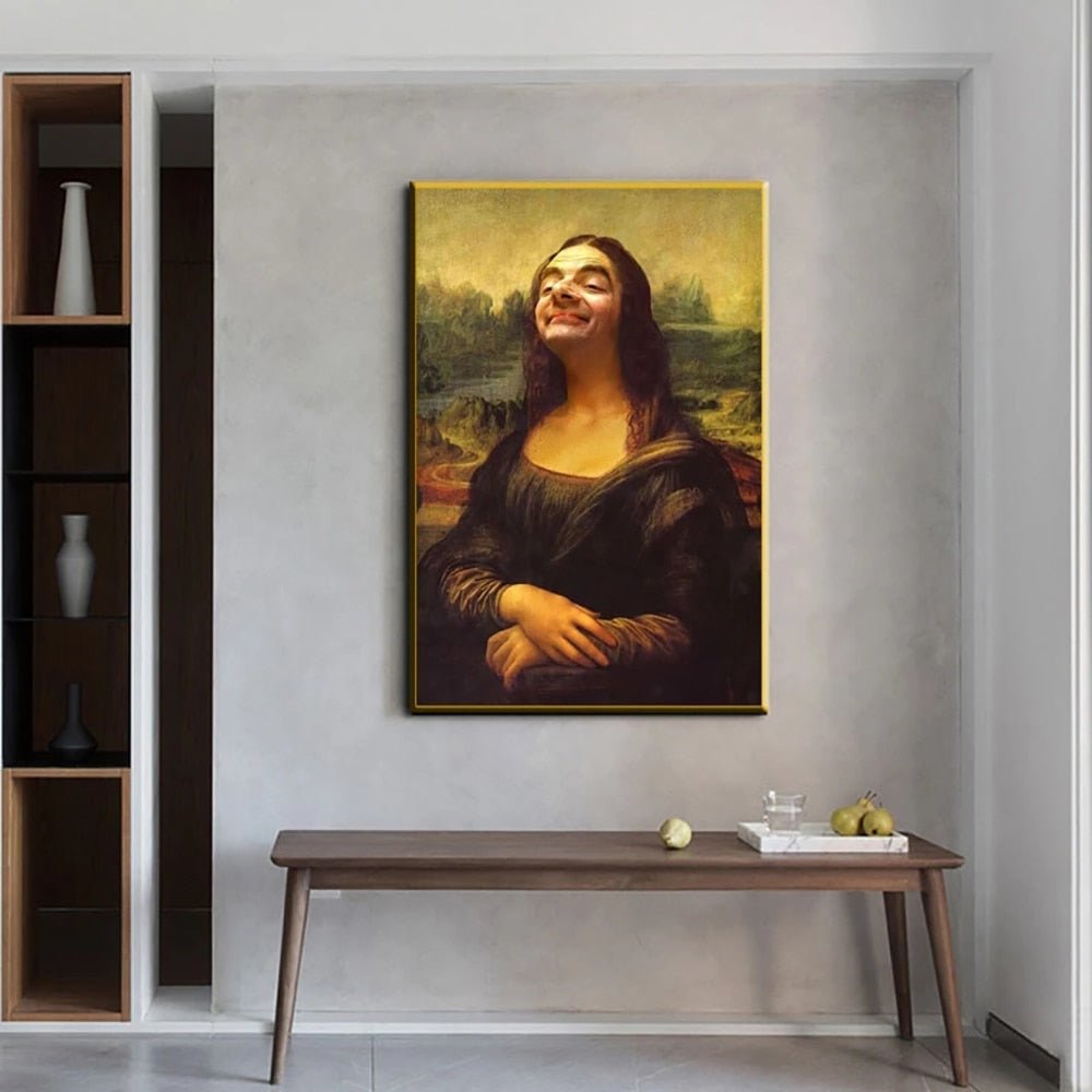Vivolux | Ästhetisches Lustiges Mona Lisa Leinwandposter