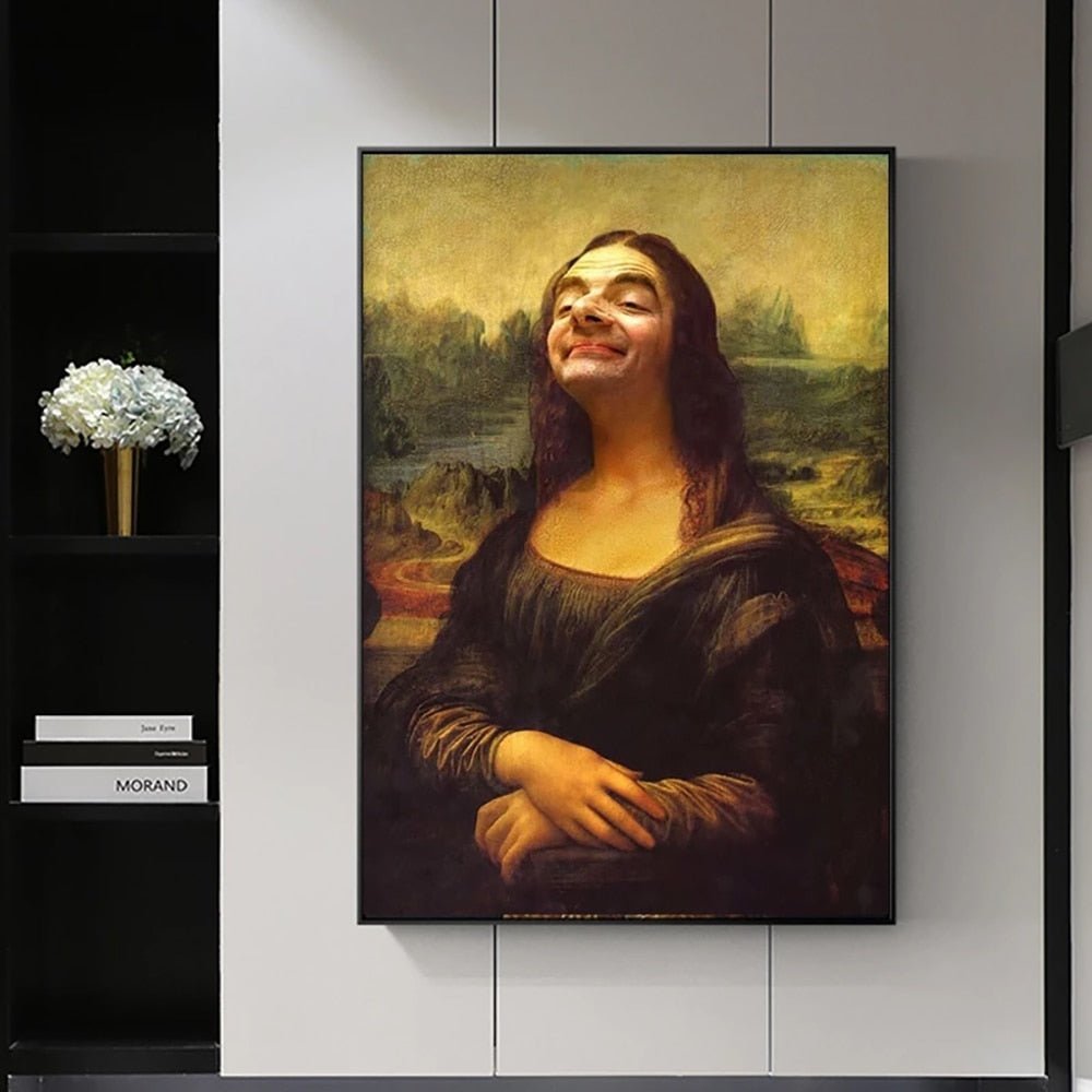 Vivolux | Ästhetisches Lustiges Mona Lisa Leinwandposter