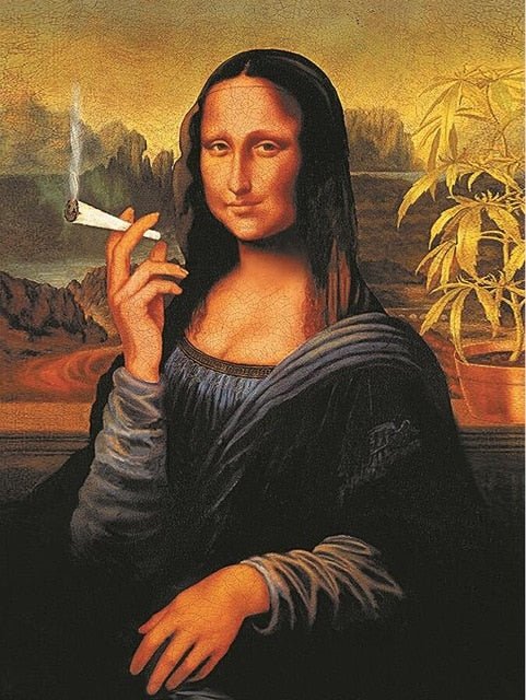 Vivolux | Ästhetisches Lustiges Mona Lisa Leinwandposter