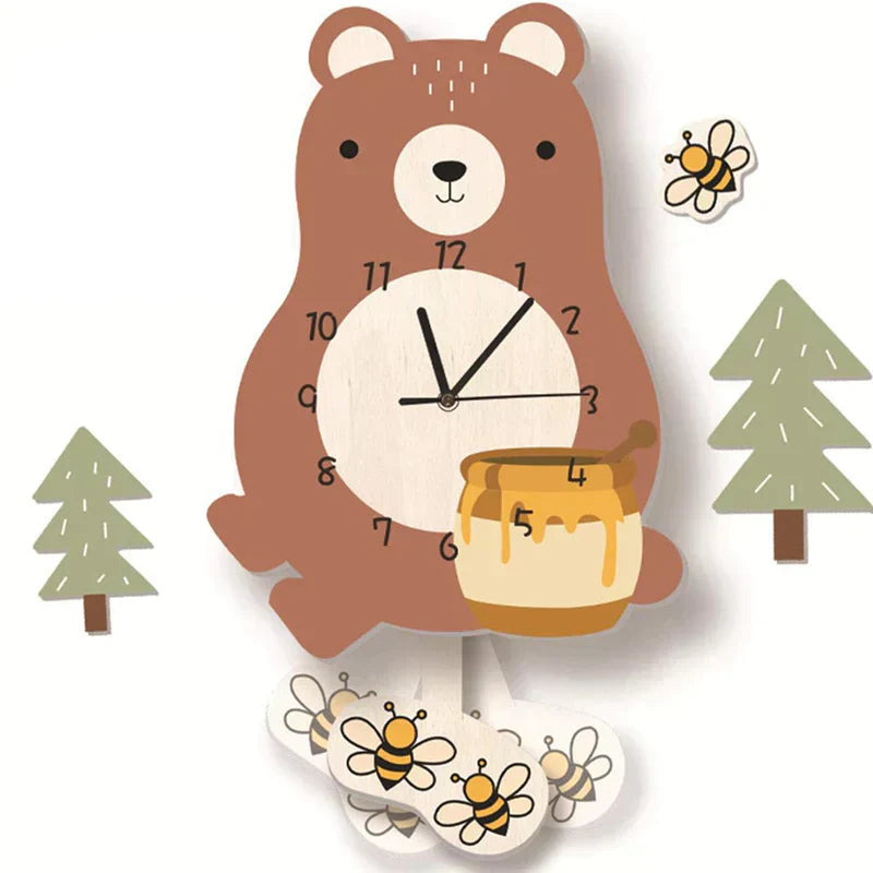 Vivolux | Wanduhr - ZooTime - Niedliches Tierdesign - Perfekt für Kinderzimmer