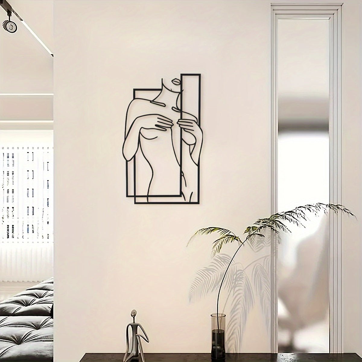Vivolux | LineaArt Metall Wanddekoration - Moderne Minimalistische Wandkunst für Schlafzimmer