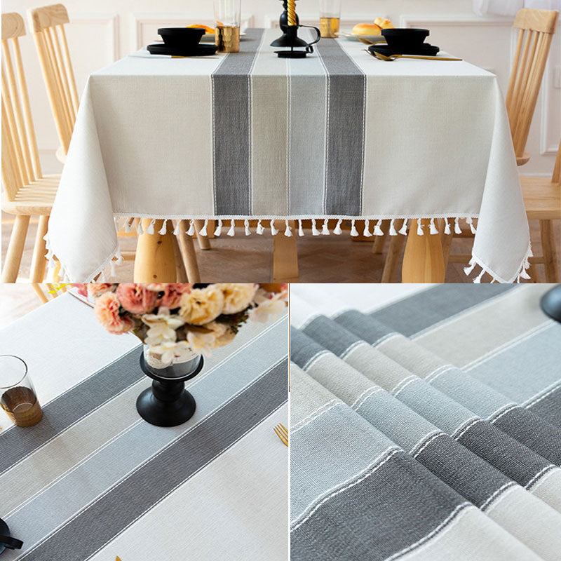 Vivolux | Wasserdicht Ölbeständig Rechteckige Tischdecke Baumwolle Leinen Faltenresistente Tischdecke für Küche Esszimmer Buffet Party