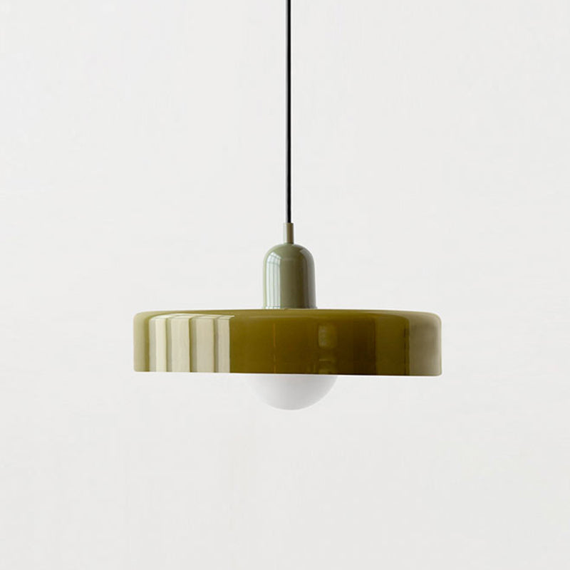 Vivolux | Pendelleuchte aus farbigem Glas | Elegante Hängeleuchte im Bauhaus-Stil | Designlampe für Wohnzimmer & Esszimmer