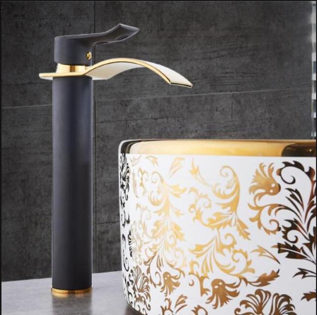 Vivolux | Waschtischarmatur Wasserfallarmatur Messing Waschtischarmatur Mischbatterie