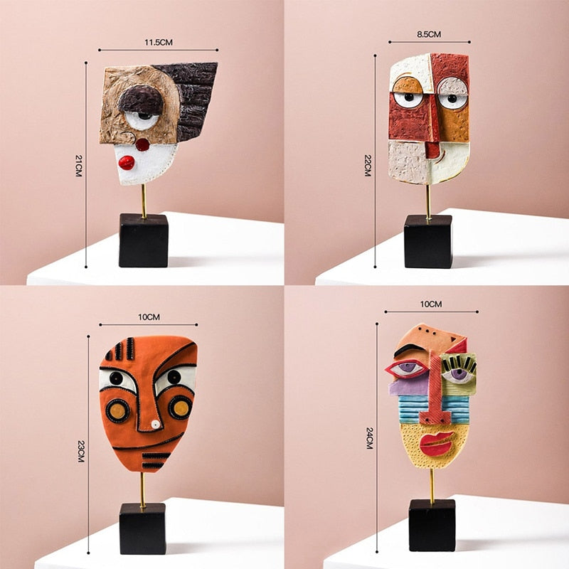Vivolux | Abstract Pop Art Gesicht Home Skulptur