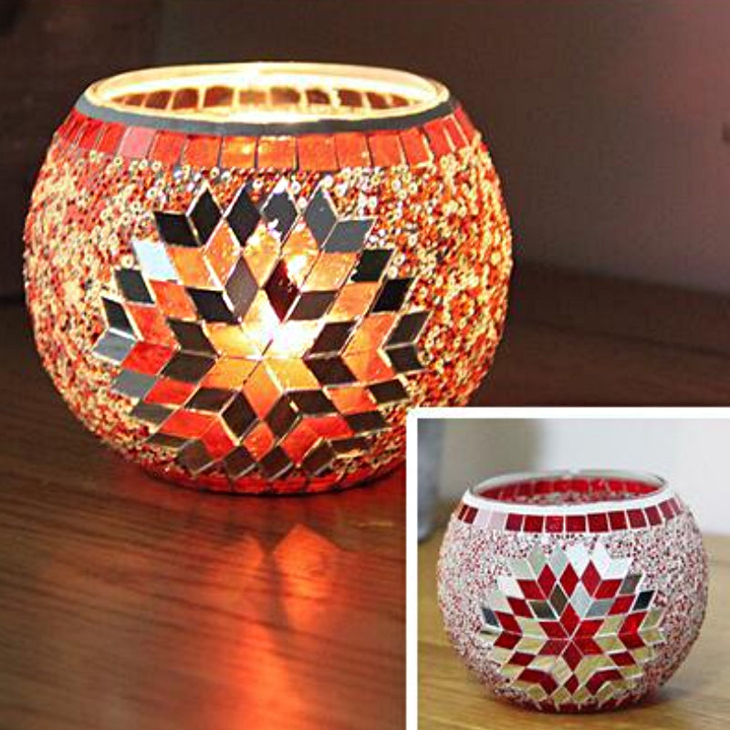 Vivolux | Europäischer Retro Glas Mosaik Teelichthalter