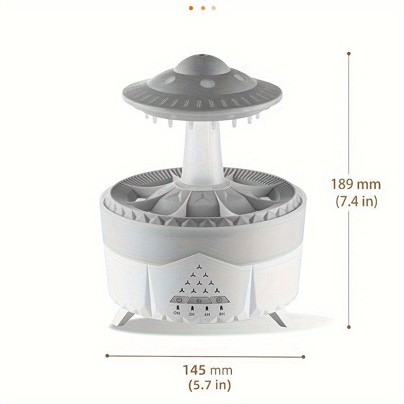 Vivolux | Entspannender Regenstropfen Aromatherapie Ätherisches Öl Diffusor - LED Licht & Luftbefeuchter