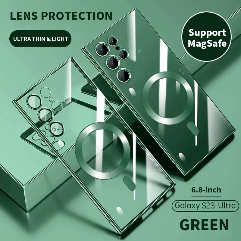 Vivolux | Transparente Luxus-Beschichtung Magnetische Abdeckung für Samsung
