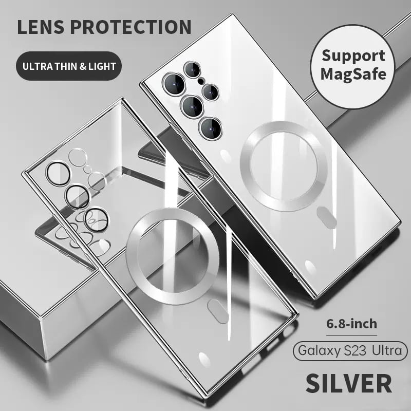 Vivolux | Transparente Luxus-Beschichtung Magnetische Abdeckung für Samsung