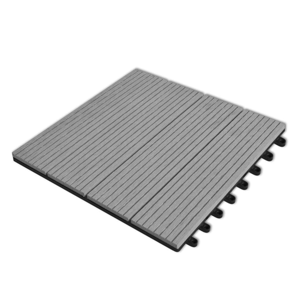 Vivolux | WPC-Fliesen 30x30cm 11Stk 1m2 Grau