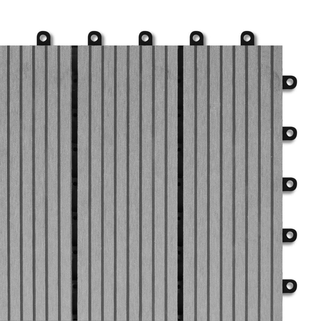 Vivolux | WPC-Fliesen 30x30cm 11Stk 1m2 Grau