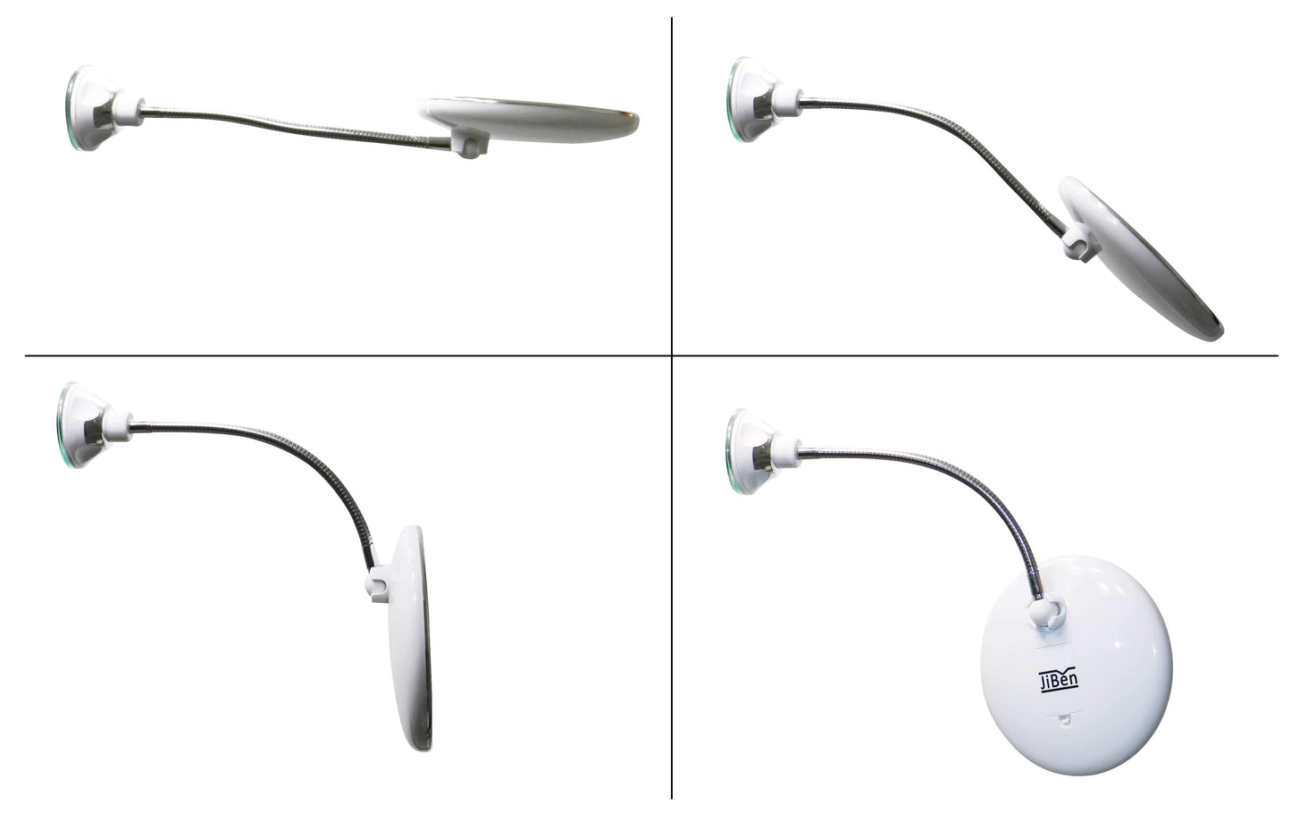 Vivolux | LED-Vergrößerungsspiegel mit flexiblem Schwanenhals | 10-fache Vergrößerung | Tageslicht-LED | Kosmetikspiegel
