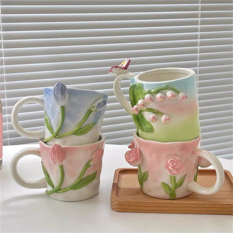 Vivolux | Frendorf 3D Floral Handbemalte Tasse