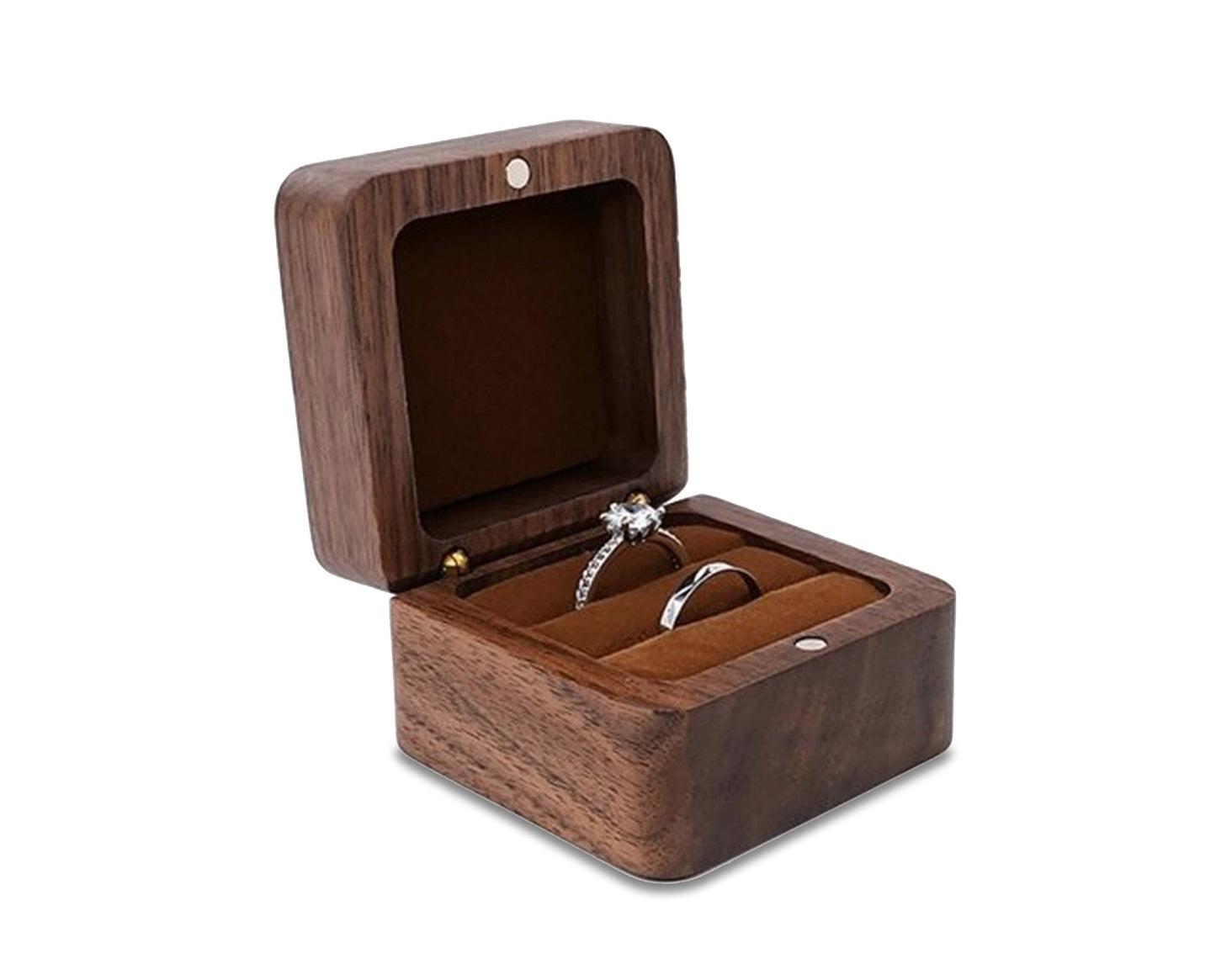 Vivolux | Holzboxen | Holz Schmuckkästchen, Trauring Kästchen, Ohrring Ringe