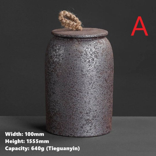 Vivolux | Küche Vintage Aufbewahrungsdose für Kekse und Zucker | Luftdichter Keramiktopf Gong Fu