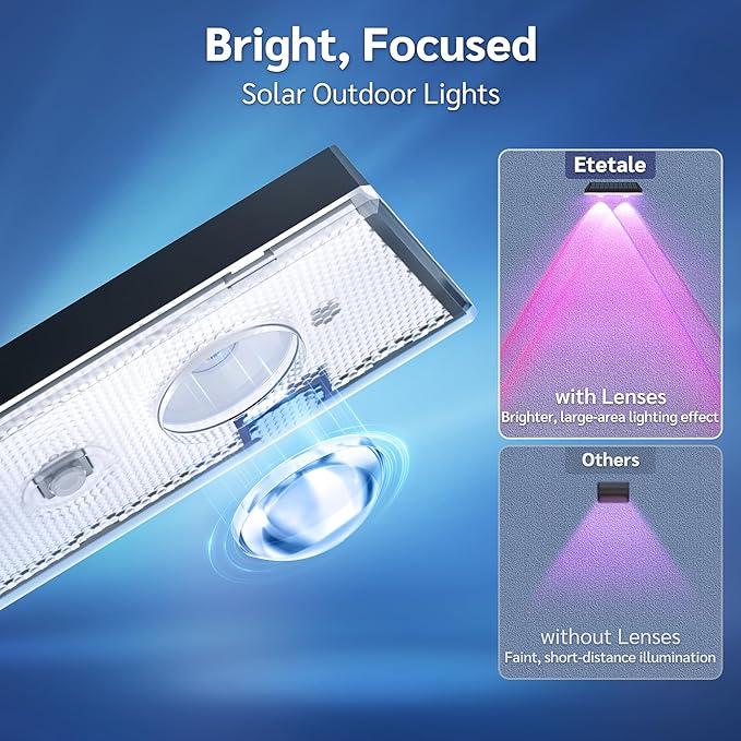 Vivolux | Solarzaunlichter Außen warmweiß & RGB wechselnde Solar Decklichter, LED Solarlichter für Außen Wand Geländer Terrasse Treppe Schritt Garten Hinterhof