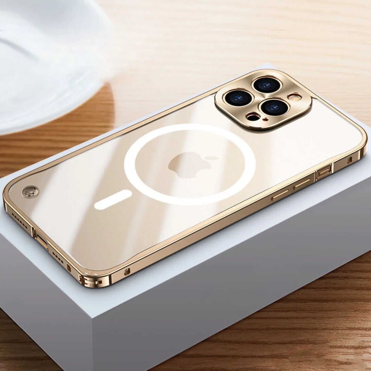Vivolux | Metall Luxus MagSafe Hülle für iPhone Pro Max - Schlankes und Stilvolles Design mit Maximalem Schutz