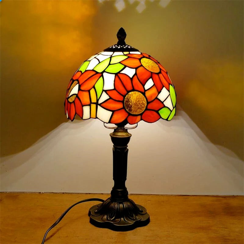 Vivolux | Tischlampe LED Barock Retro E27 - Vintage Tiffany-Glas