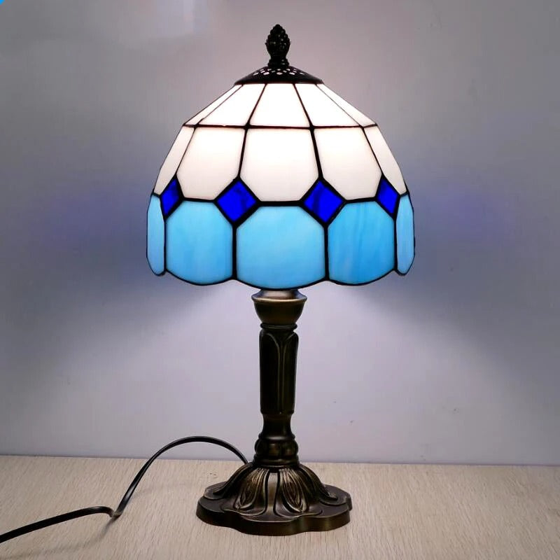 Vivolux | Tischlampe LED Barock Retro E27 - Vintage Tiffany-Glas