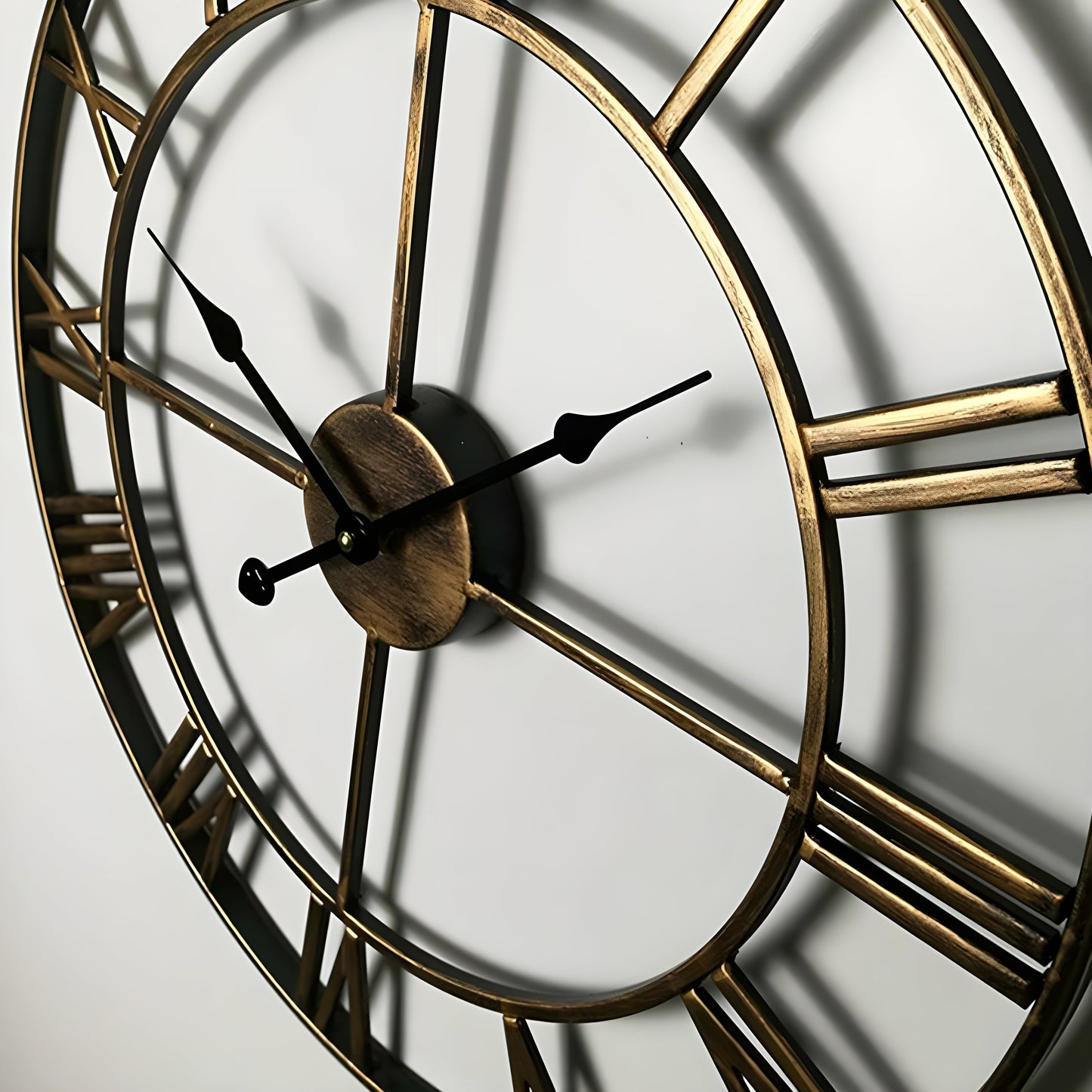 Vivolux | Römische Ziffern Eisen Kunst Wand Uhr