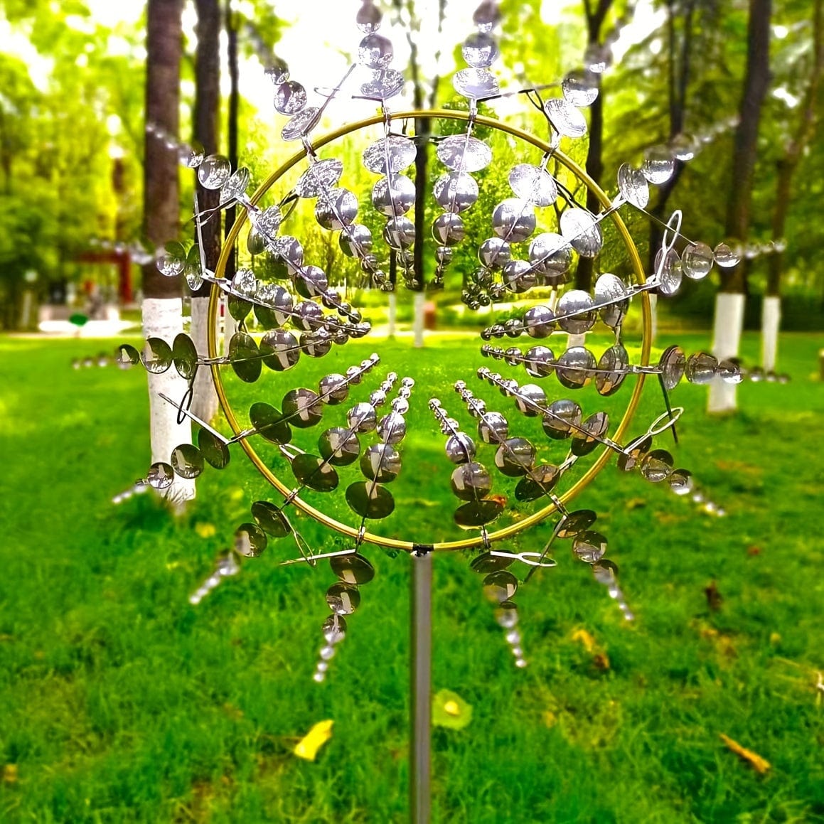 Vivolux | 1 Stück Magischer Metall-Windmühle, 3D Metall Outdoor Windspiel für Hof und Garten, Einzigartige Metall kinetische Winds skulpturen & Windspiel, Windfänger Metall Outdoor Rasen Terrasse Dekoration Wind skulptur