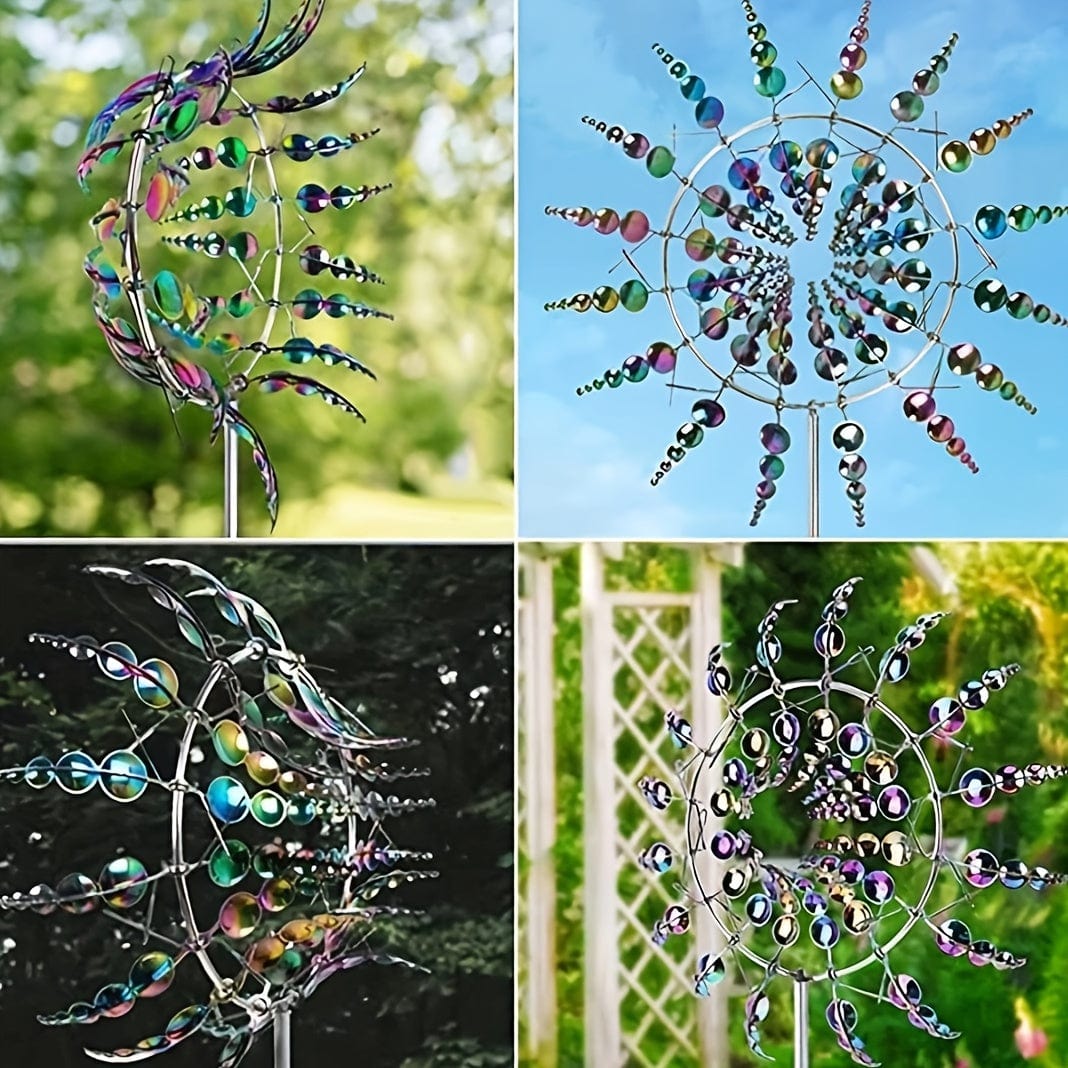 Vivolux | 1 Stück Magischer Metall-Windmühle, 3D Metall Outdoor Windspiel für Hof und Garten, Einzigartige Metall kinetische Winds skulpturen & Windspiel, Windfänger Metall Outdoor Rasen Terrasse Dekoration Wind skulptur