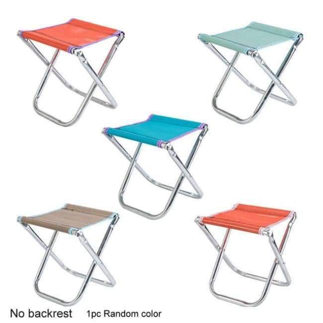 Vivolux | Outdoor-Stühle Kinder Erwachsene Gartenmöbel Strandstuhl ultraleicht Sitz Anglerhocker aus Edelstahl tragbarer Picknickstuhl