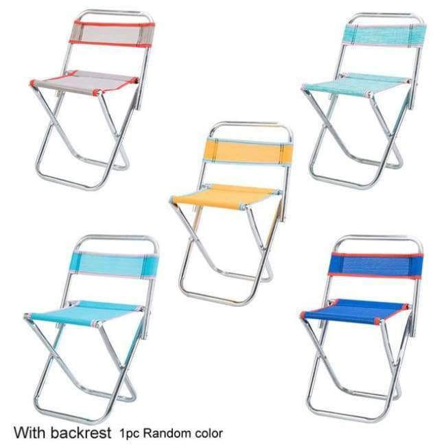 Vivolux | Outdoor-Stühle Kinder Erwachsene Gartenmöbel Strandstuhl ultraleicht Sitz Anglerhocker aus Edelstahl tragbarer Picknickstuhl