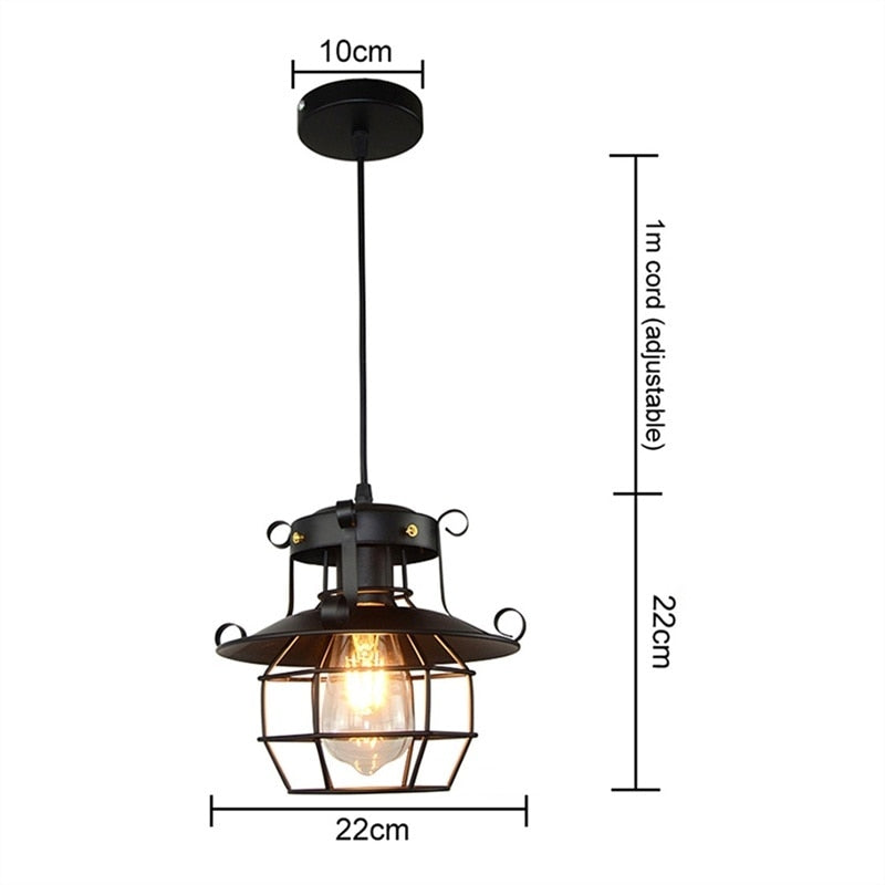 Vivolux | Antike industrielle Loft-Deckenlampe