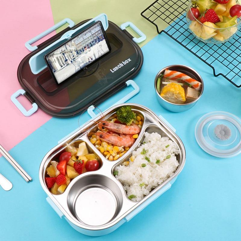 Vivolux | Edelstahl auslaufsichere Lunchbox Behälter