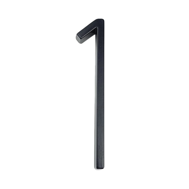 Vivolux | Royelux Moderne Hausnummern - Rostfreies Zinklegierung, Schwarze Oberfläche, 5" Hoch
