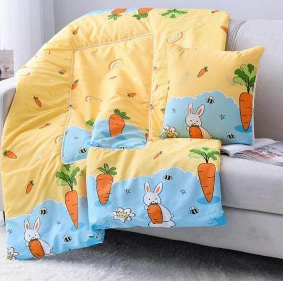 Vivolux | 2In1 Bunt Cartoon Kopfkissen Decke