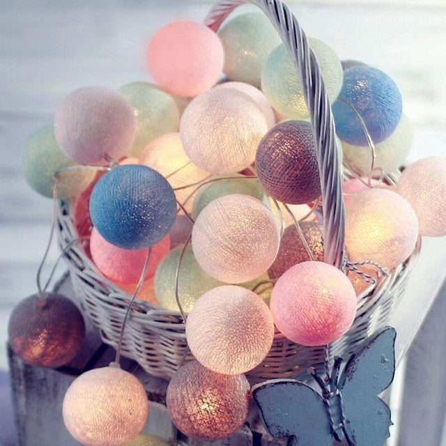 Vivolux | Royallure Baumwollballon-Lichterkette – Gemütliche Dekoration für Zuhause & Feiern