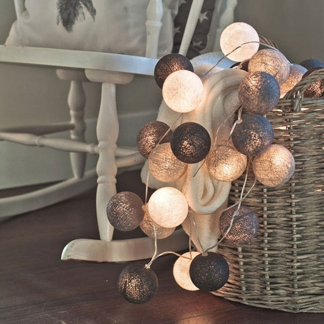 Vivolux | Royallure Baumwollballon-Lichterkette – Gemütliche Dekoration für Zuhause & Feiern