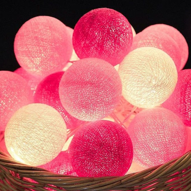 Vivolux | Royallure Baumwollballon-Lichterkette – Gemütliche Dekoration für Zuhause & Feiern