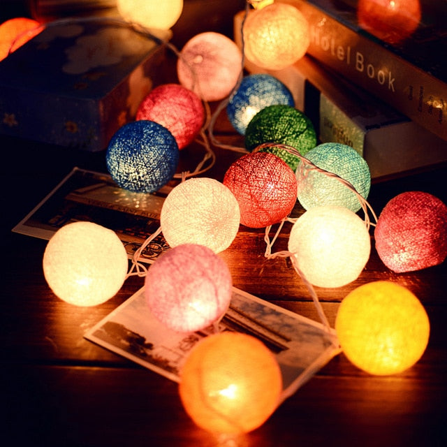 Vivolux | Royallure Baumwollballon-Lichterkette – Gemütliche Dekoration für Zuhause & Feiern