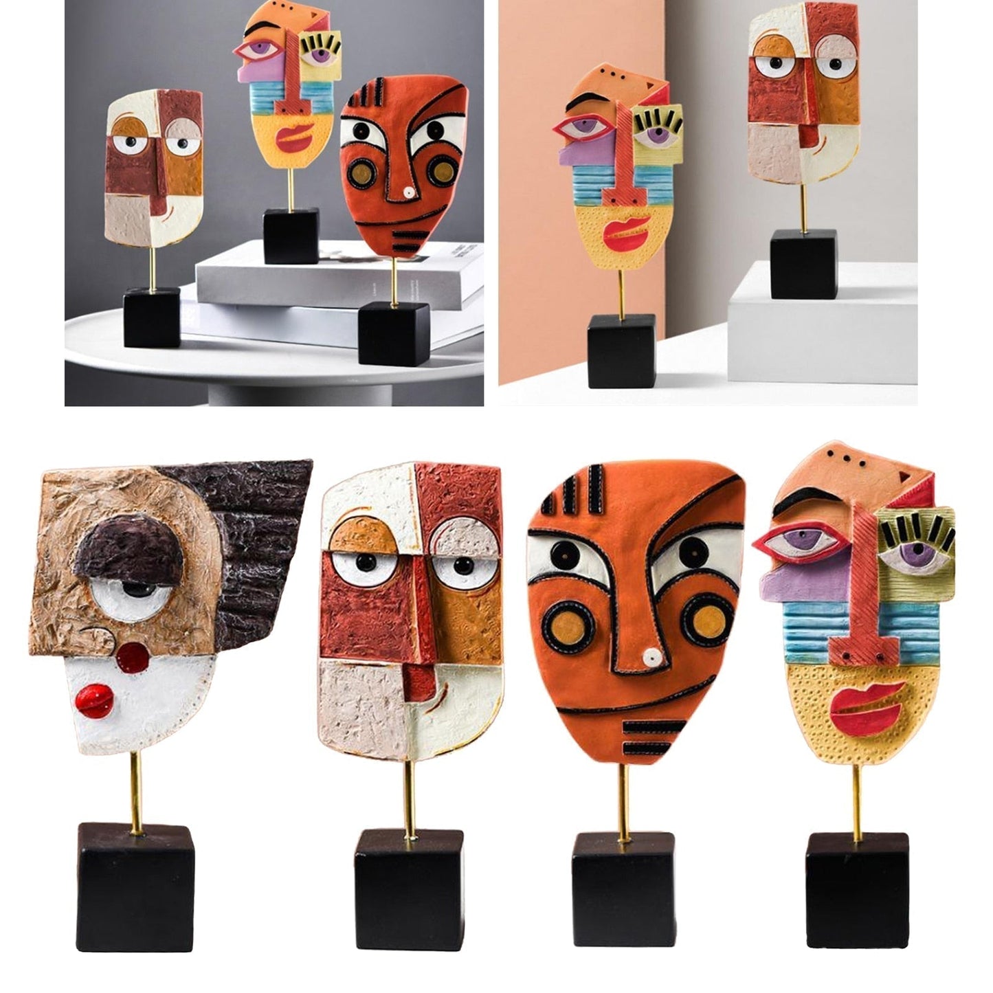 Vivolux | Abstract Pop Art Gesicht Home Skulptur