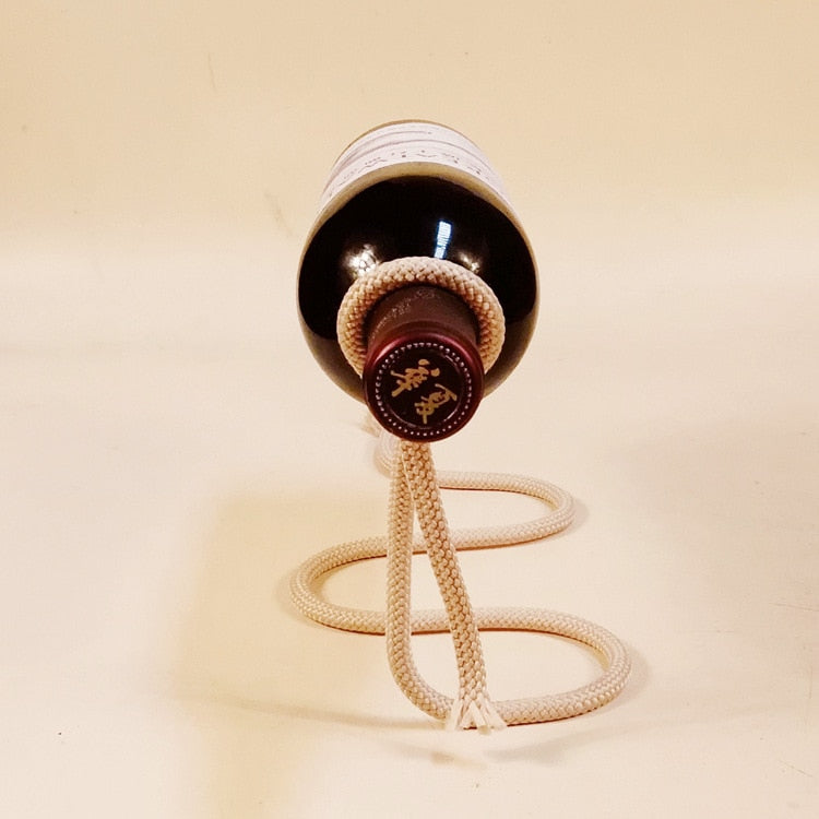 Vivolux | RopeElegance Hängendes Seil-Weinregal | Stilvolle Weinaufbewahrung | Einzigartiges Design für Zuhause