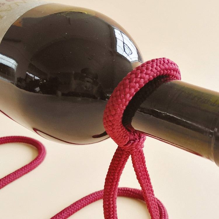 Vivolux | RopeElegance Hängendes Seil-Weinregal | Stilvolle Weinaufbewahrung | Einzigartiges Design für Zuhause