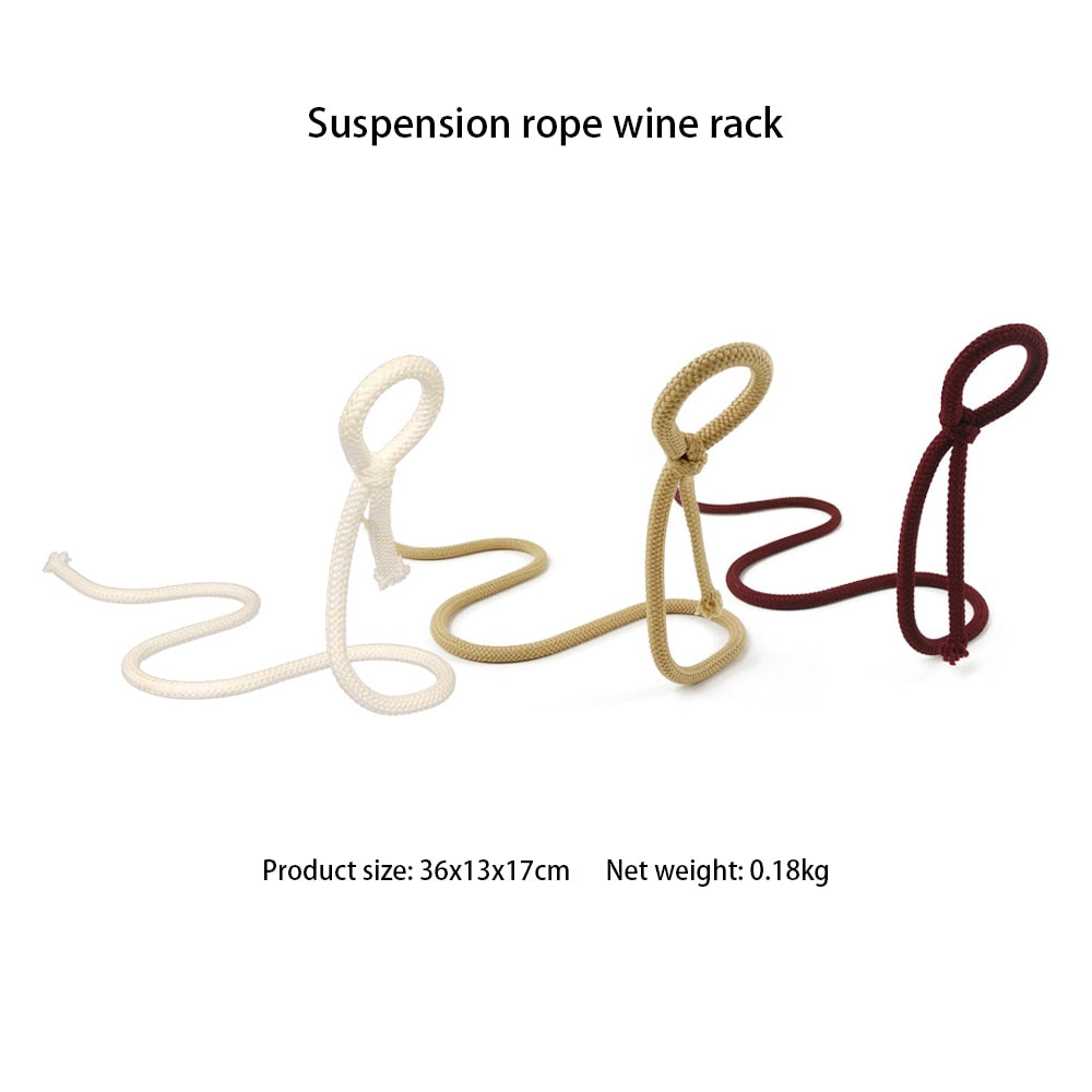 Vivolux | RopeElegance Hängendes Seil-Weinregal | Stilvolle Weinaufbewahrung | Einzigartiges Design für Zuhause