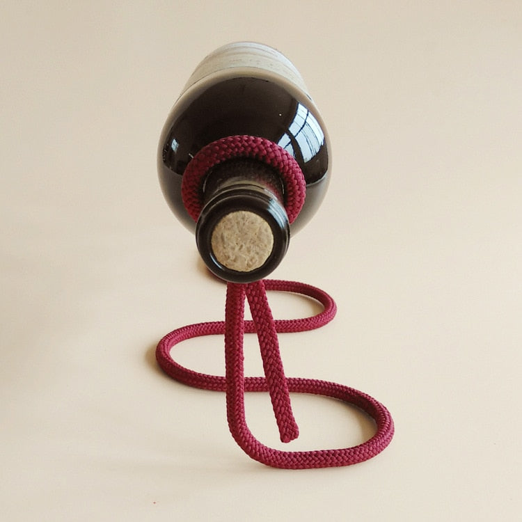 Vivolux | RopeElegance Hängendes Seil-Weinregal | Stilvolle Weinaufbewahrung | Einzigartiges Design für Zuhause