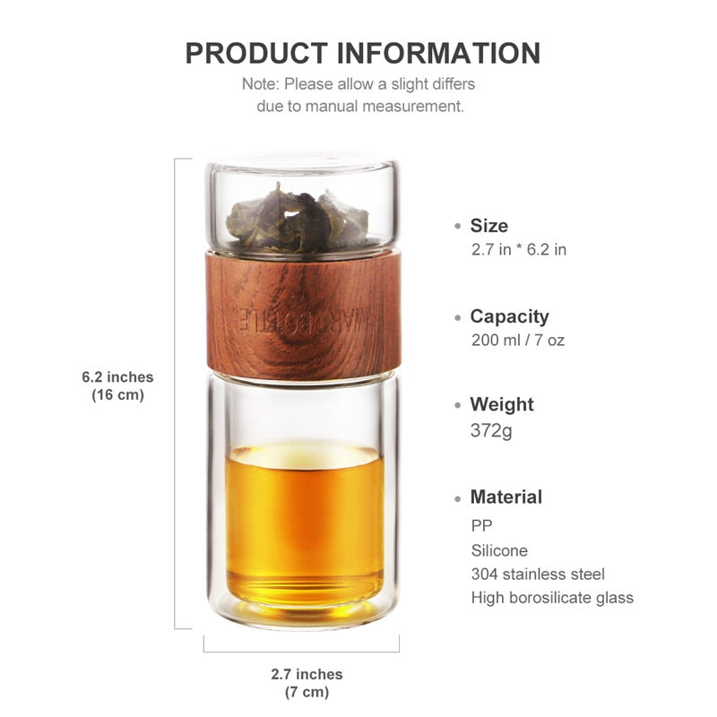 Vivolux | Einfach tragbarer Glas-Teefilter