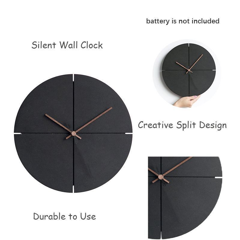 Vivolux | Elegante nordische minimalistische Holz Wand Uhr